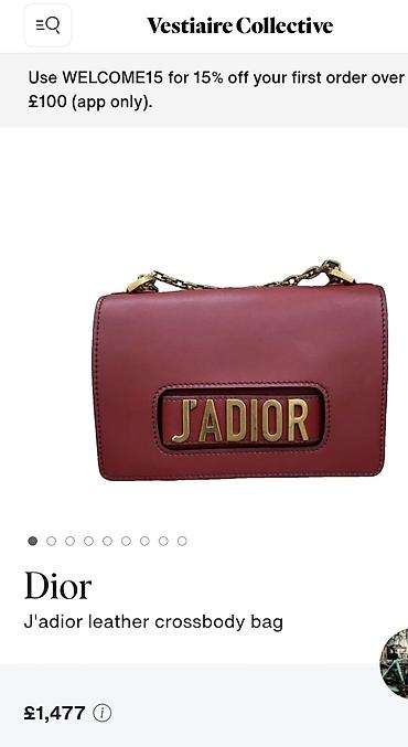 Torbe: Christin Dior J'adore kozna torba. J'ADIOR Shoulder Bag, crvena — 18