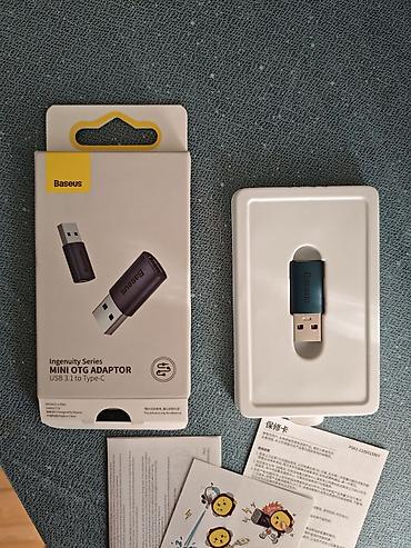 printer adapter: Baseus OTG adapter USB-C to USB-A yenidir istifade edilmeyib qiymet — 3