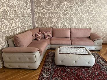 Künc divan və puf-komplekt *ZB* *DİVAN 300 AZN* saglam veziyetdedir