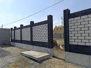 Заборы из пескоблока, Установка
