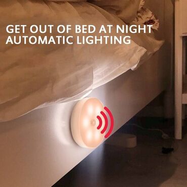 настенный декор: Умный светодиодный (LED) ночной светильник для помещений, настенный, с