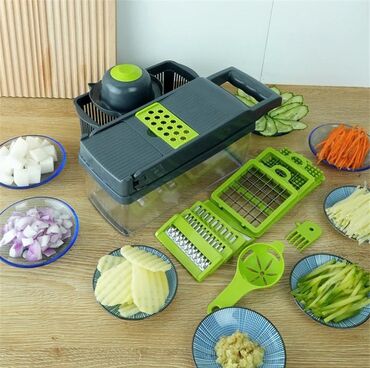холодильник для мяса: Многофункциональная овощерезка/шинковка с контейнером и сменными