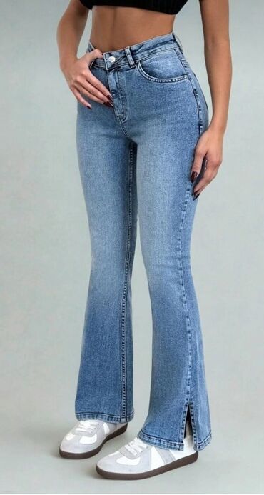 женские зимние кофты: Yeni etiketi uzerinde qadın şalvarı – flared (boru) kəsim, yan aşağı