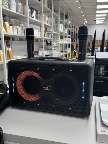 Динамики и колонки: Караоке колонка HOCO HA8 40W очень мощная с двумя микрофонами и