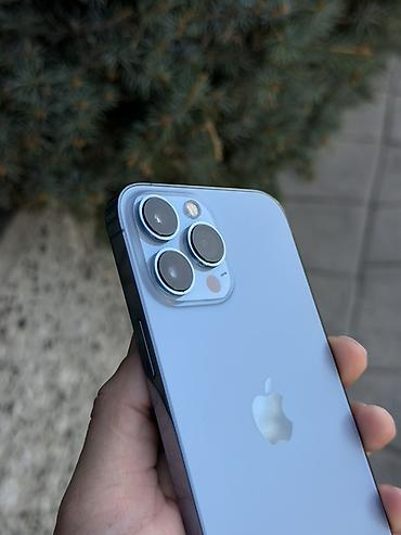 IPhone 13 Pro Max, Б/у, 128 ГБ, Sierra Blue, Зарядное устройство, Защитное стекло, Чехол, В рассрочку, 90 % at lalafo.kg IPhone 13 Pro Max, Б/у, 128 ГБ, Sierra Blue, Зарядное устройство, Защитное стекло, Чехол, В рассрочку, 90 %