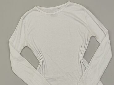 białe bluzki z długim rękawem z dekoltem: Bluzka Damska, M, stan - Bardzo dobry