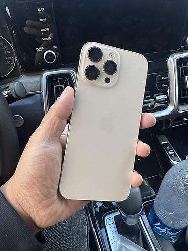 14 mini: IPhone 16 Pro Max, Б/у, 256 ГБ, Золотой, 90 % — 2