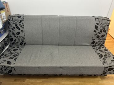 polica za vino od paleta: Three-seat sofas, Textile, color - Grey, Used