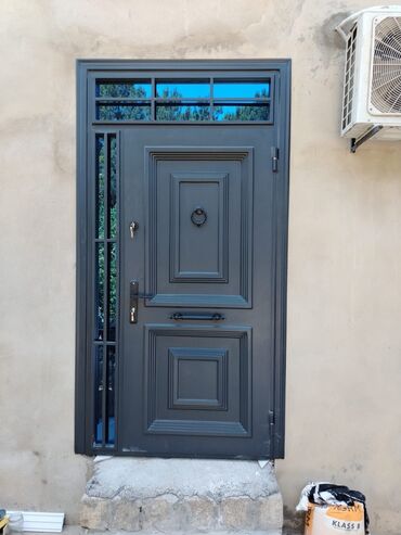 Həyət darvazaları: Dəmir Həyət darvazası, Jalüz, Avtomatik, Qapı ilə, rəng - Boz — 5