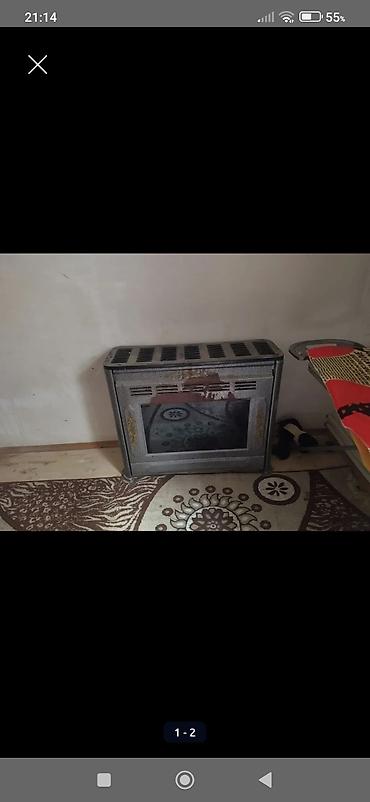 peçin radiatoru: Qaz sobası – otaq isitmə üçün - Ön şüşəli, konveksiya çıxışlı korpus — 2