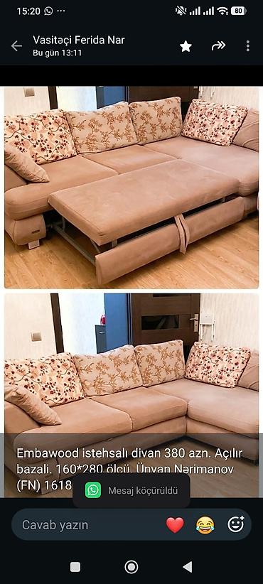 Embawood istehsalı divan 380 azn. Açılır bazali. 160*280 ölçü. Ünvan lalafo.az -da Embawood istehsalı divan 380 azn. Açılır bazali. 160*280 ölçü. Ünvan