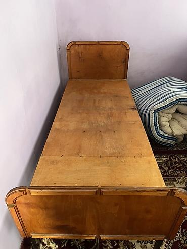 carpayi ucuz qiymete: Məişət və mebel əşyaları paketi - Tək nəfərlik taxta çarpayı: Klassik — 1