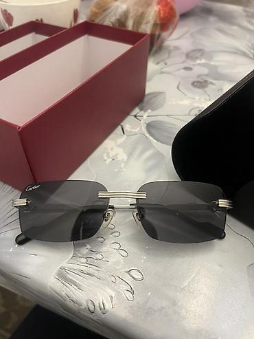 cartier очки: Солнцезащитные очки очки, Унисекс, Прямоугольные, Регулируемые носоупоры, Новый — 3