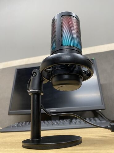 микрофон купить бишкек: Микрофон Razer с RGB-подсветкой. Подходит для стримов, подкастов и