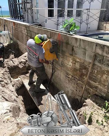 Beton işləri: Beton kəsimi və deşmə xidməti - Armaturlu/armatursuz beton, monolit — 12