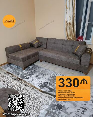 Divanlar: Künc divan, Açılan, Bazalı, Şəhərdaxili pulsuz çatdırılma