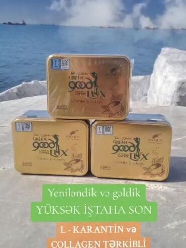 Вода: Green Good Coffee Lux L-Karnitin və Kollagen tərkibli qəhvə məhsulu
