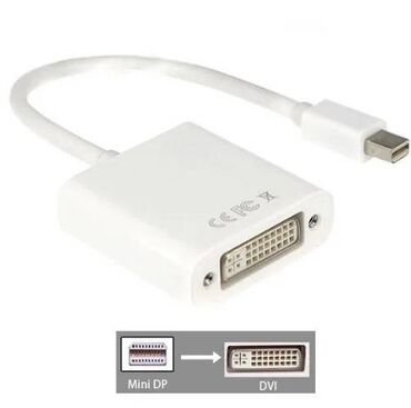 ipad mini 7: Переходник конвертер mini Display Port (папа) на DVI (мама) Новый Цена