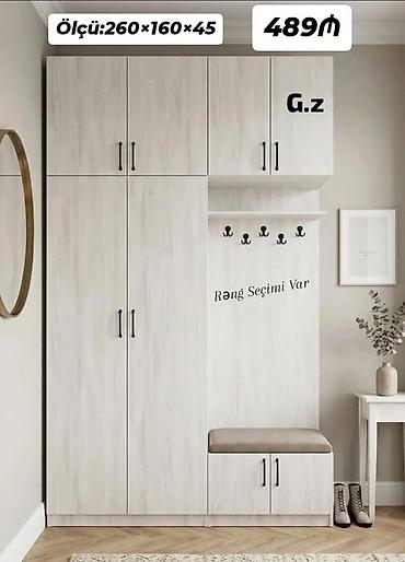 pixta agaci: Dəhliz üçün çoxfunksiyalı gardırob-dolab dəsti - Ölçü: 260 × 160 × 45 — 1