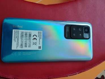 телефон 13с: Xiaomi, Redmi 10, Б/у, 128 ГБ, цвет - Голубой, 1 SIM, 2 SIM