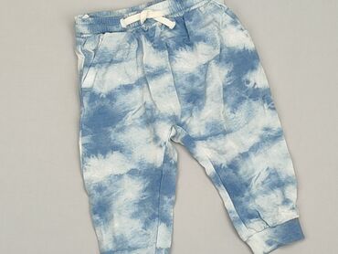 błękitne legginsy: Spodnie dresowe, H&M, 9-12 m, stan - Bardzo dobry