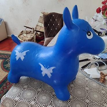 toy pudil: Məhsul: Uşaq üçün şişmə tullanma oyuncağı – mavi rəngdə, eşşək/at — 2