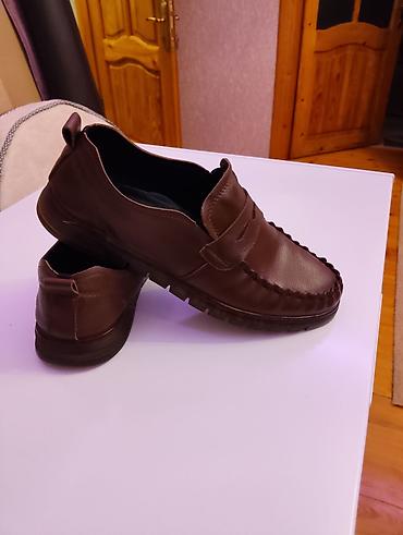 smok pen: Kişi mokasinləri – qəhvəyi rəng - Model: slip-on mokasin, klassik — 2