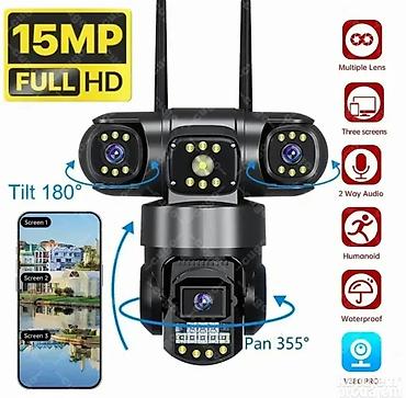 video rekorder cena: Tri Sočiva Tri Ekrana 5MP+5MP+5MP=15MP HD WIFI IP Kamera 3- Sočiva 3- — 1