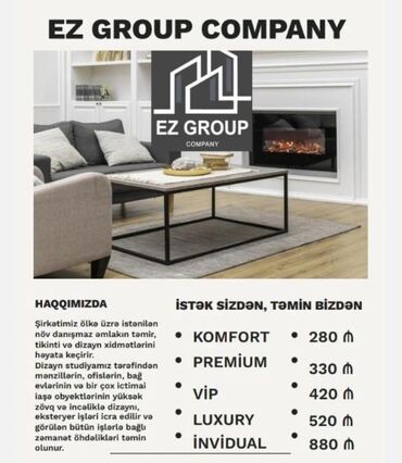 Təmir işləri: EZ GROUP COMPANY ölkə üzrə istənilən növ daşınmaz əmlakın təmir