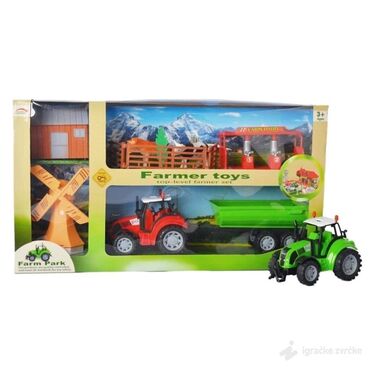 kolica za lutke lidl: Traktor Set za igru sa farmom i vetrenjačom - cena 2900 din Traktor