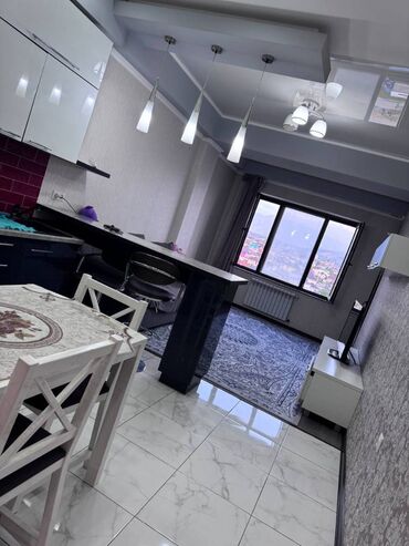 гостиница бишкек микрорайон: 2 комнаты, 57 м², Элитка, 10 этаж, Евроремонт