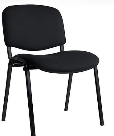 Qara rəngdə çoxməqsədli ziyarətçi/ofis stulu - Minimalist dizayn