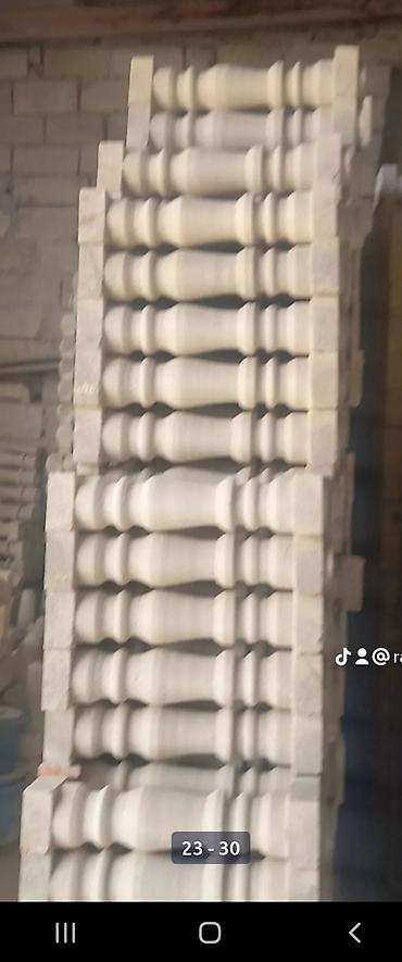 Məhəccər balyansları: Məhsul: Daş balyustrada və sütun elementləri Təsvir: - Təbii daşdan — 21