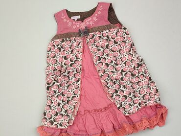 różowa sukienka w kwiaty: Dress, Monsoon, 2-3 years, 92-98 cm, condition - Good