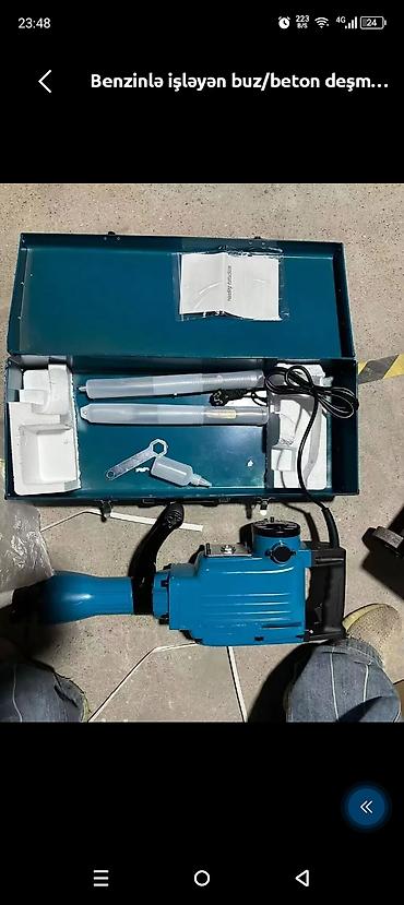 Benzinlə işləyən buz/beton deşən və qıran aparat Məhsul təsviri: -