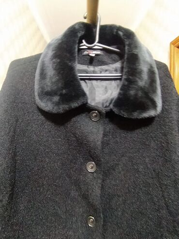 женское пальто на синтепоне: Palto, 4XL, rəng - Qara
