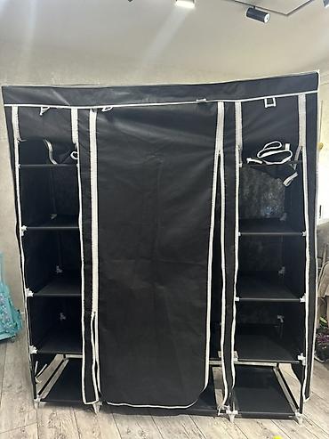Paltar dolabları, qarderoblar: Portativ parça qarderob/dolab – qara rəng - Modul konstruksiya: metal — 4