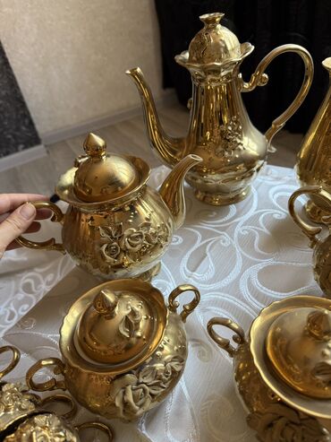 Nahar dəstləri və servizlər: Nahar dəsti, rəng - Qızılı, Farfor, 11 nəfərlik, Çexiya — 4