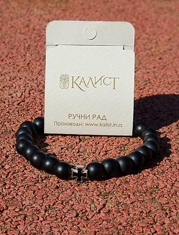 Narukvice: Kalist ručno rađene kamene brojanice od oniksa sa blagoslovom SPC — 23
