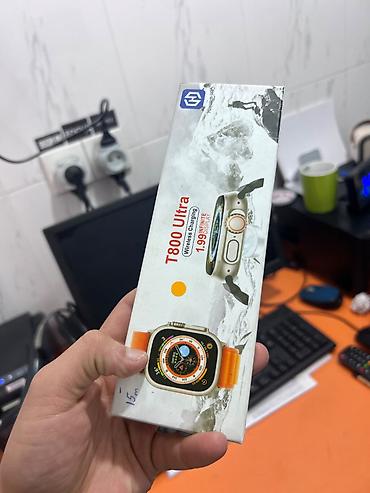 t800 saat: T800 Ultra ağıllı saat (klon model) Xüsusiyyətlər: - 1.99" Infinite — 7