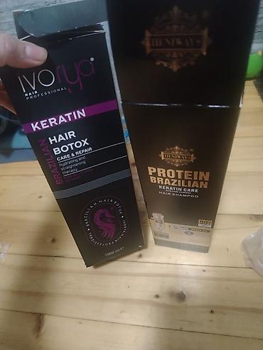 keratin südü: Məhsul: Saç üçün professional baxım dəsti - Ivorya Hair Professional — 1