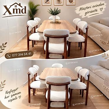 Musteri evi xeyirli olsun Yemək otağı üçün modern masa-stul dəsti -