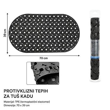 KMT Ovalna prostirka za kupatilo, crna 3213115 Ovalna neklizajuća na lalafo.rs KMT Ovalna prostirka za kupatilo, crna 3213115 Ovalna neklizajuća