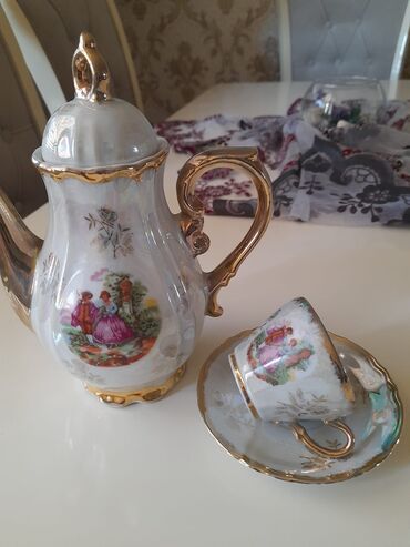 madonna servisler: Çay dəsti, rəng - Ağ