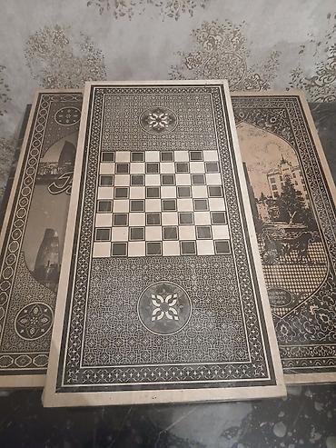 Спортивные игры: Ağacdan hazırlanmış milli naxışlı nərd dəsti Das ve zer elave 4 azn - — 5