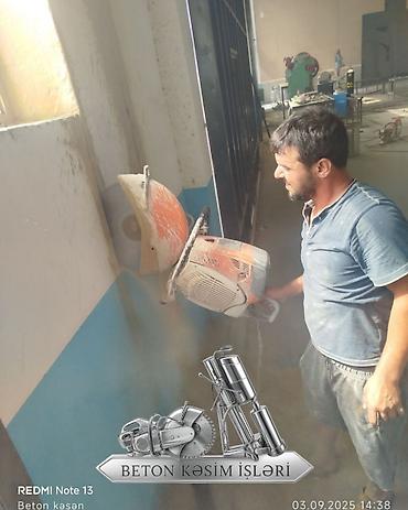 Beton işləri: Əlaqə:099-401-22-22 070-829-99-99 Beton kəsmə xidməti - Divar — 14