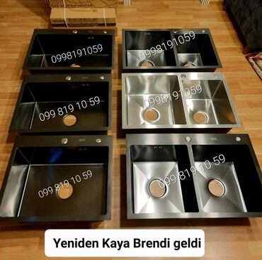 Truba: Kaya brendi müasir model mətbəx çanaqları - Tək və iki bölməli