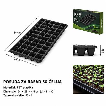 KMT 50-rupe rasadni pladanj 295823 Praktična posuda za uzgoj rasada