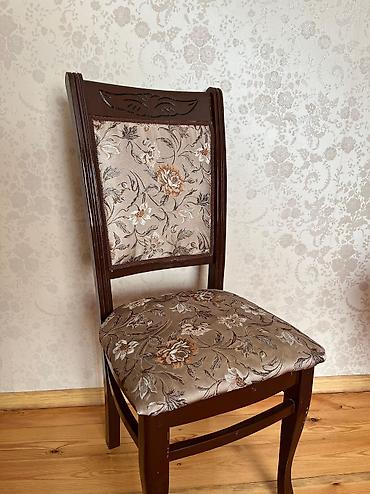 Stullar: Qonaq otağı üçün, İşlənmiş, Qatlanmayan, rəng - Bej Stul — 2