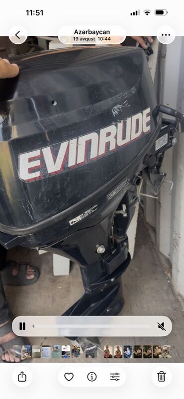Sbor motorlar və silindr başlıqları: Evinrude 8 hp asma qayıq mühərriki - Brend/model: Evinrude, 8 at gücü — 10